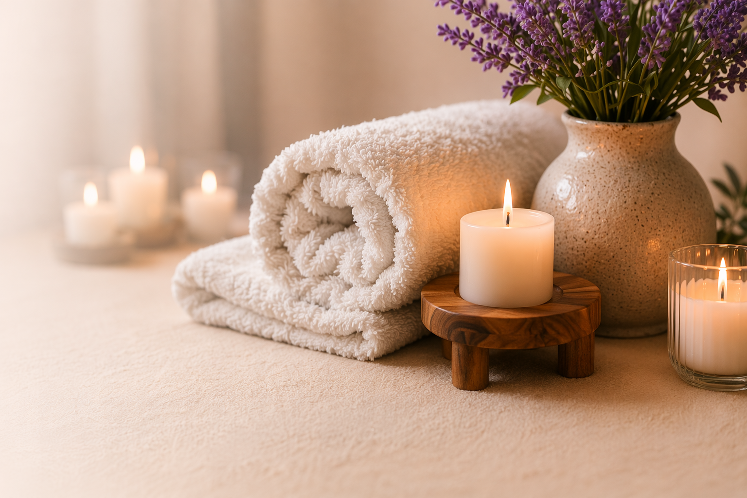 Entspannende Massage-Atmosphäre